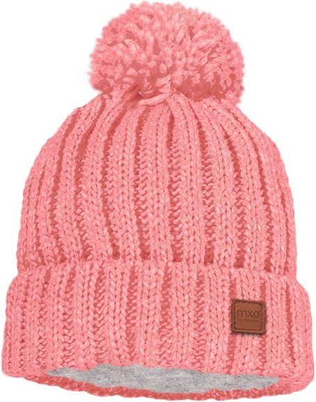 Thumbnail - maximo - Kid's Mütze Rippe mit Pompon und Fleecefutter - Mütze Gr 49-51 cm rosa