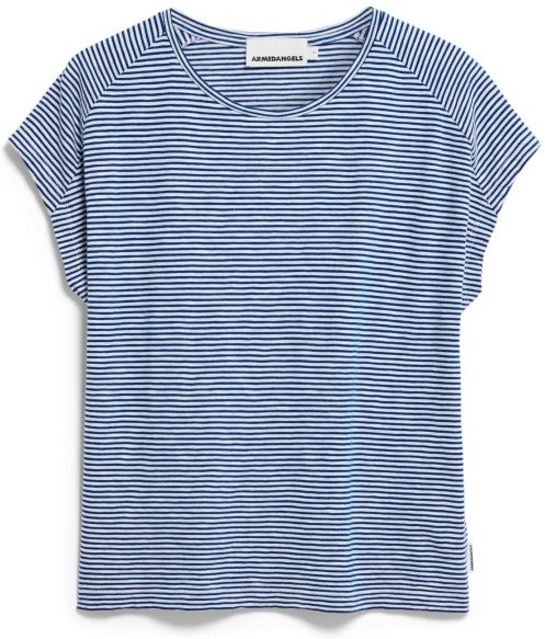 Thumbnail - ARMEDANGELS - Women's Ofeliaa Lovely Stripes - T-Shirt Gr S grau