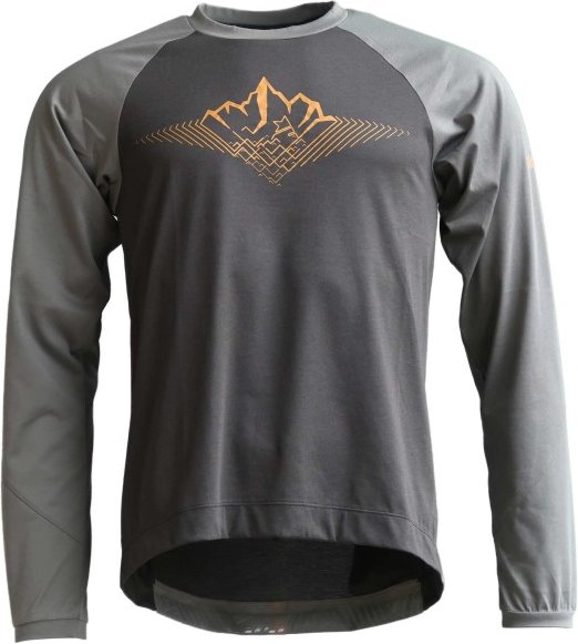 Thumbnail - Zimtstern - Pureflowz Shirt L/S - Radtrikot Gr M grau