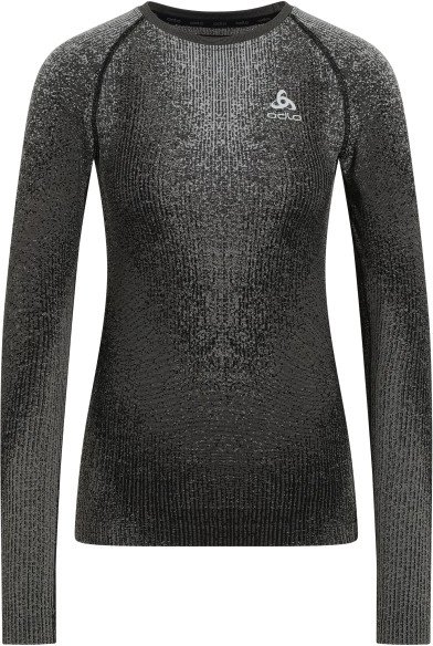 Odlo - Women's BL Top Crew Neck L/S Perf. Warm Blackcomb - Kunstfaserunterwäsche Gr S grau/schwarz