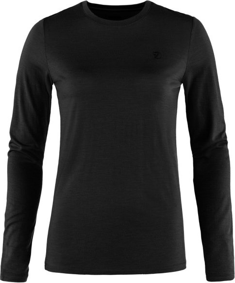 Fjällräven - Women's Abisko Wool L/S - Merinolongsleeve Gr L schwarz