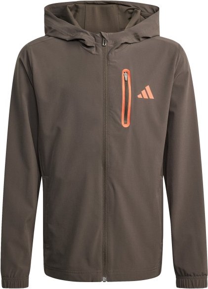 adidas - Kid's Hooded Tech Woven Jacke - Sweat- & Trainingsjacke Gr 140 braun