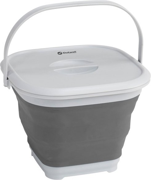 Outwell - Collaps Bucket Square with Lid - Wasserträger Gr 9 l grau