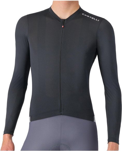 Castelli - Espresso 2 L/S Jersey - Radtrikot Gr S grau