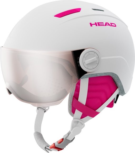 Head - Kid's Maja Visor S2 (VLT 20%) - Skihelm Gr 47-51 cm - XXS grau/weiß