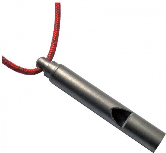 Vargo - Titan Notfallpfeife - Signalpfeife metallic