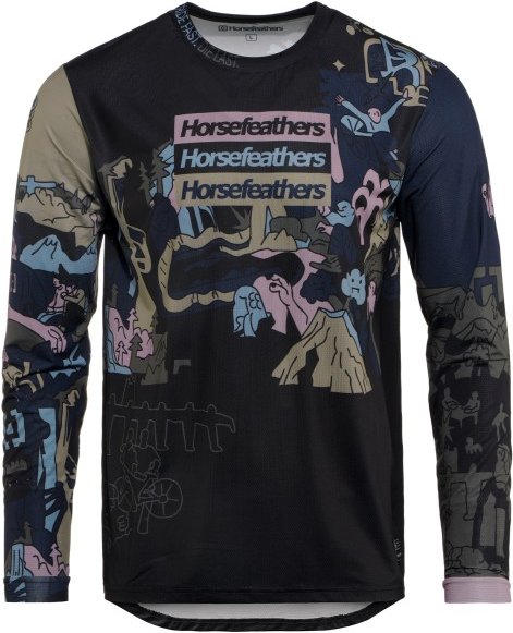 Horsefeathers - Quantum L/S Bike Jersey - Radtrikot Gr L schwarz