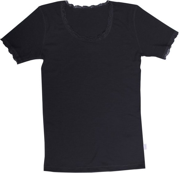 Joha - Women's T-Shirt 70403 - Merinounterwäsche Gr L schwarz