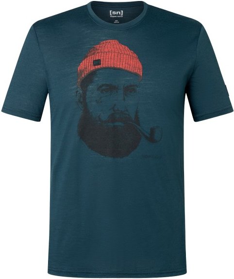 super.natural - Sailor Tee - Merinoshirt Gr M blau