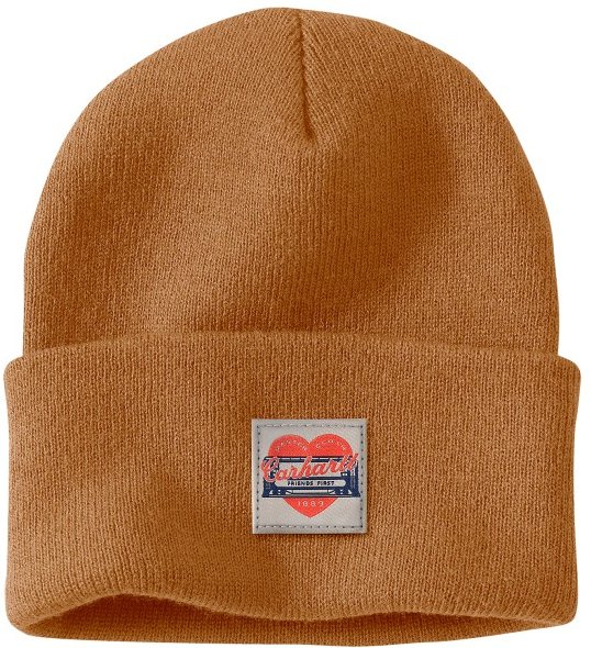 Carhartt - Women's Knit Heart Patch Beanie - Mütze Gr One Size braun