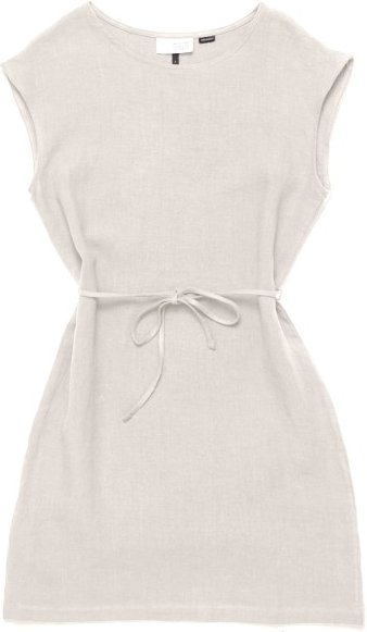 Mazine - Women's Linen Mini Dress - Kleid Gr XS weiß/grau