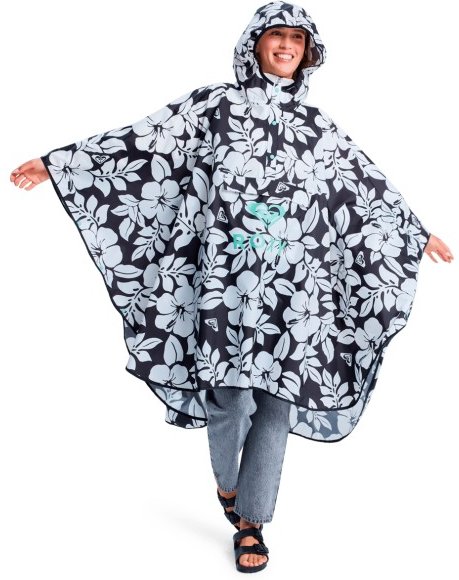 Roxy - Women's Midnight Rain Poncho - Poncho Gr One Size grau