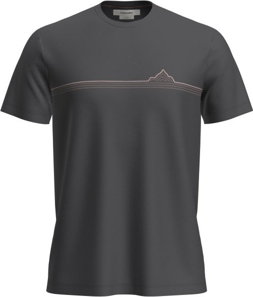 Icebreaker - Merino 150 Tech Lite S/S Tee Range Stripes - Merinoshirt Gr L grau
