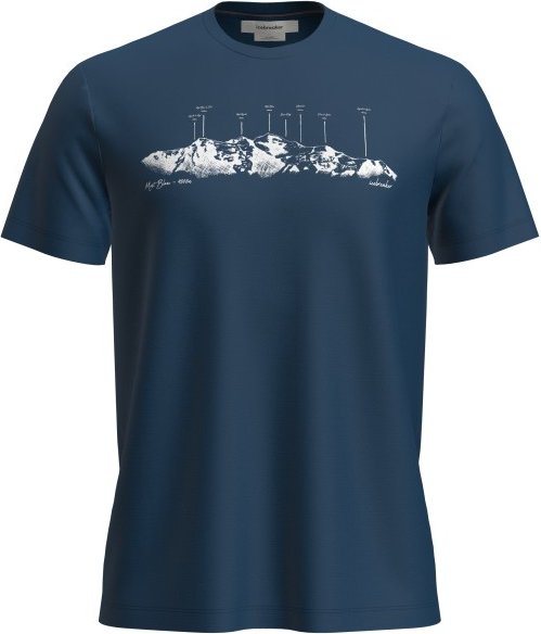 Icebreaker - Merino 150 Tech Lite S/S Tee The Peaks - Merinoshirt Gr XL blau