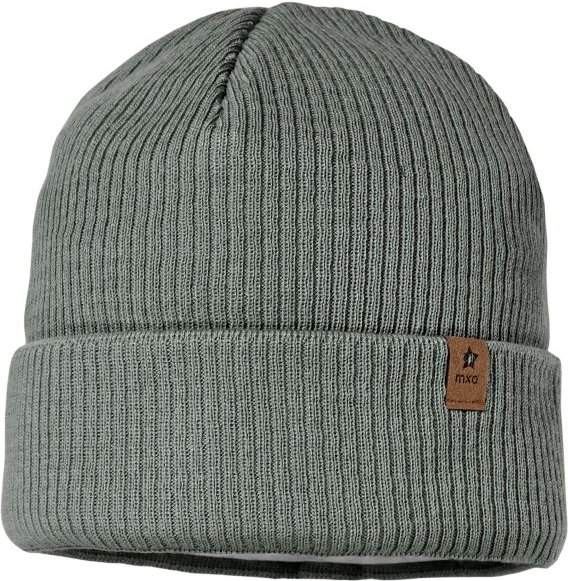 Thumbnail - maximo - Kid's Mini-Beanie Umschlag mit Fleecefutter - Mütze Gr 51-53 cm grau/oliv