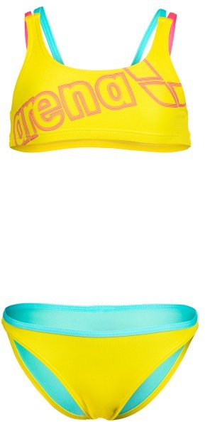 Arena - Girl's Logo Swimsuit Two Pieces - Bikini Gr 128 gelb