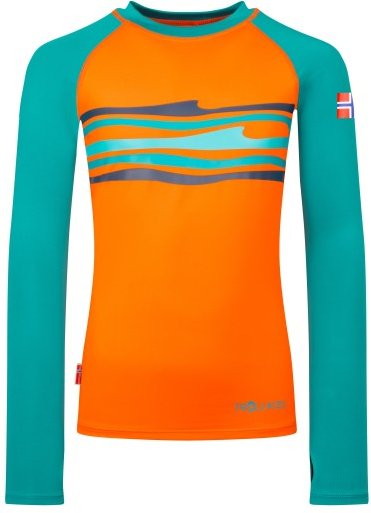 Trollkids - Kid's Haukland Shirt - Lycra Gr 110 orange