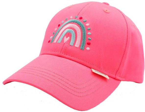 maximo - Girl's Cap Rainbow Klettverschluß - Cap Gr 51-53 cm rosa