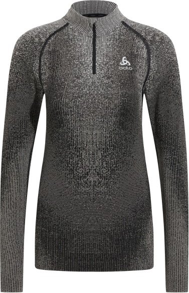 Odlo - Women's BL Top Turtle Neck L/S HZ Perf Warm Blackc - Kunstfaserunterwäsche Gr M grau