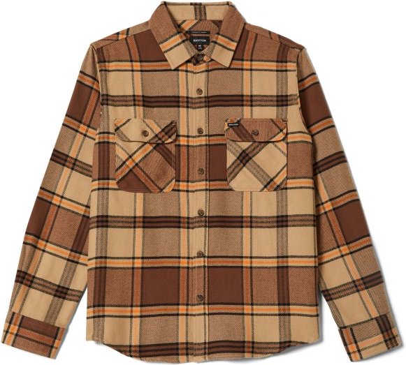 Brixton - Bowery Flannel - Hemd Gr S braun
