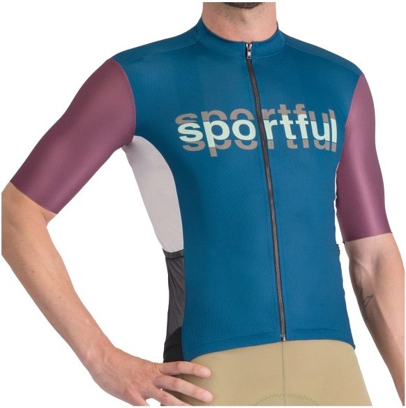 Sportful - Supergiara Logo Jersey - Radtrikot Gr XXL blau