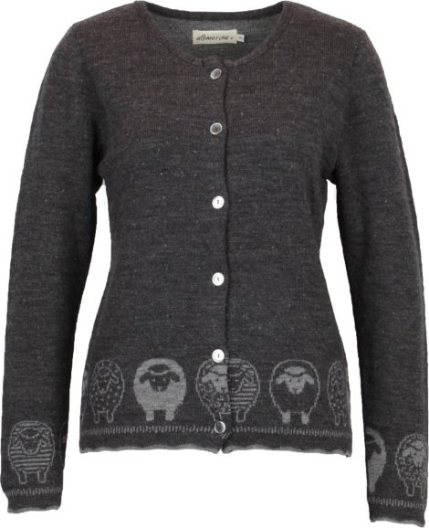 Thumbnail - Albmerino - Women's Strickjacke Schäfle - Wolljacke Gr XS grau