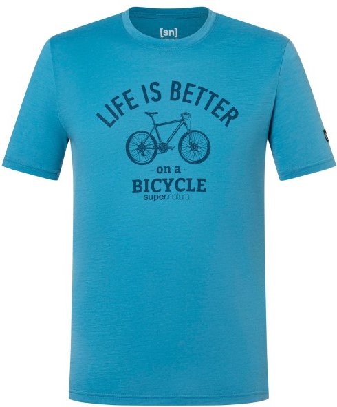 super.natural - Better Bike Tee - Merinoshirt Gr 56 - XXL blau