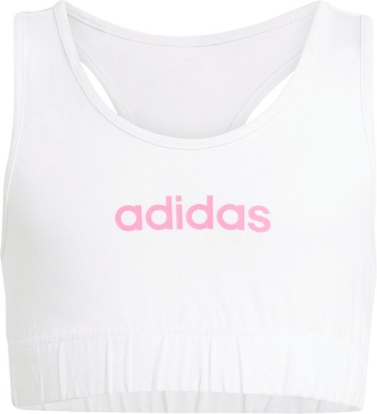 adidas - Kid's Linear Logo Bra Top - Sport-BH Gr 140 weiß