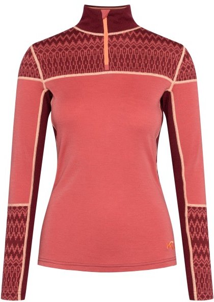 Thumbnail - Kari Traa - Women's Sara Half Zip - Merinounterwäsche Gr S rot