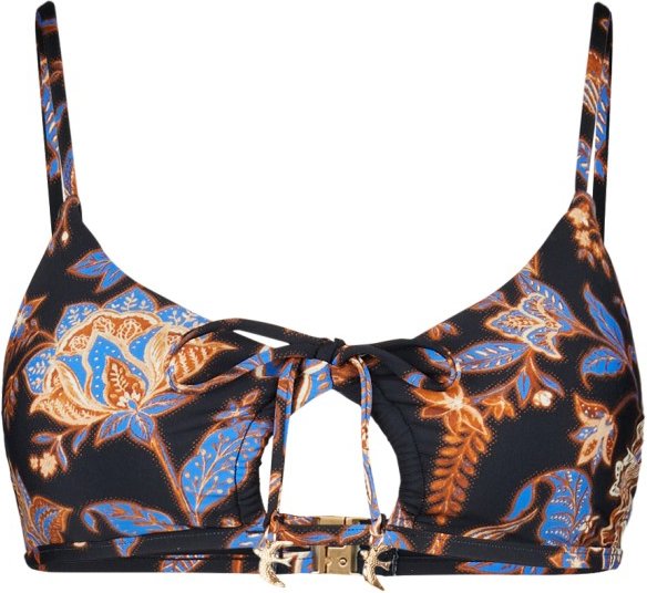 Seafolly - Women's Silkroad Drawstring Keyhole Bralette - Bikini-Top Gr 32 grau