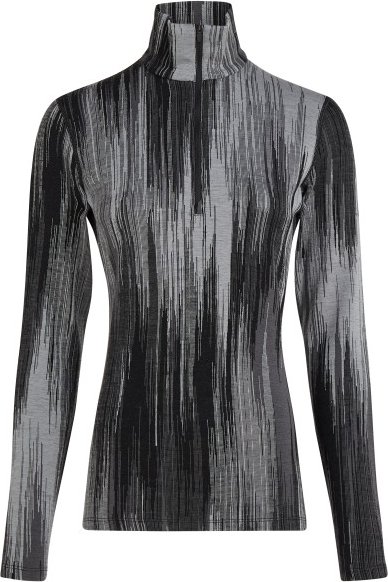 Icebreaker - Women's Merino 260 Tech Vertex L/S Half Zip AOP - Merinounterwäsche Gr XS grau