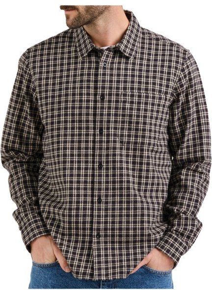 DEDICATED - Shirt Rute Flannel Check - Hemd Gr L grau