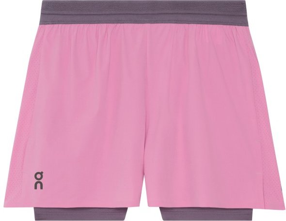 On - Women's 3 Performance 2/1 Shorts - Laufshorts Gr XS rosa