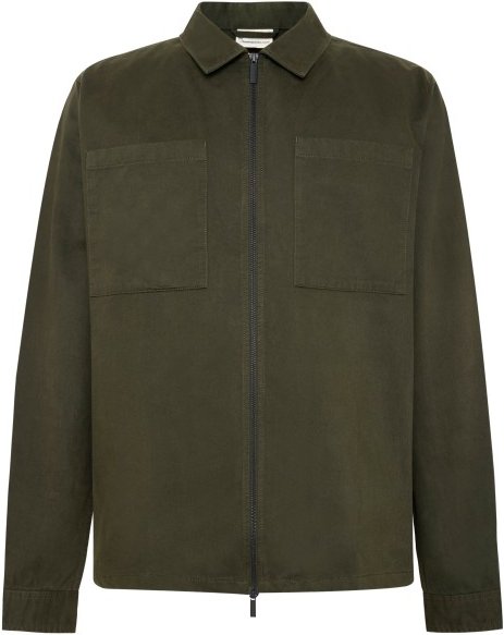 Thumbnail - KnowledgeCotton Apparel - Regular Fit Twill Overshirt - Hemd Gr M oliv