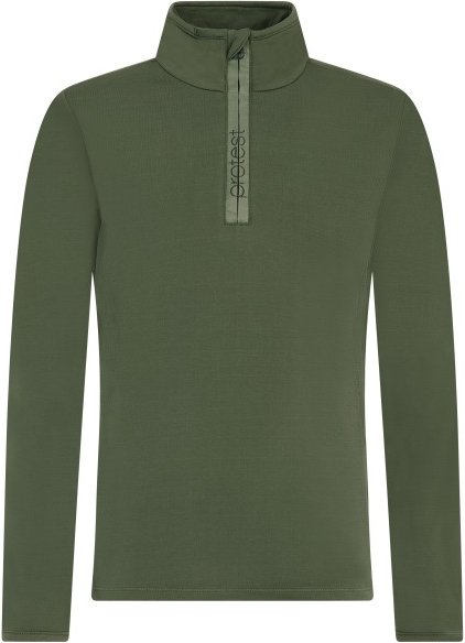 Thumbnail - Protest - Kid's Refabrizoy 1/4 Zip Active Top - Fleecepullover Gr 116 oliv