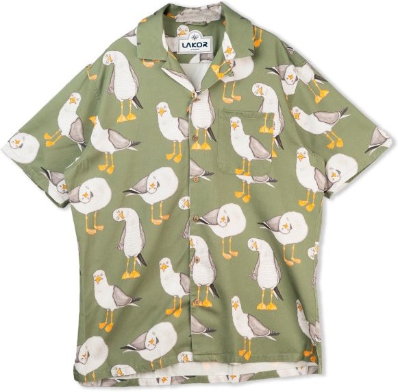 LAKOR - Flipping The Bird Short Sleeve Shirt - Hemd Gr XL oliv