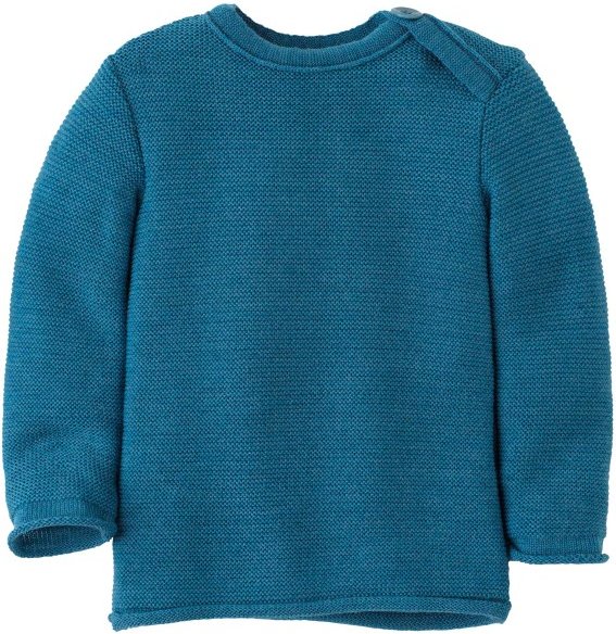 disana - Kid's Melange-Pullover - Merinopullover Gr 74/80 blau