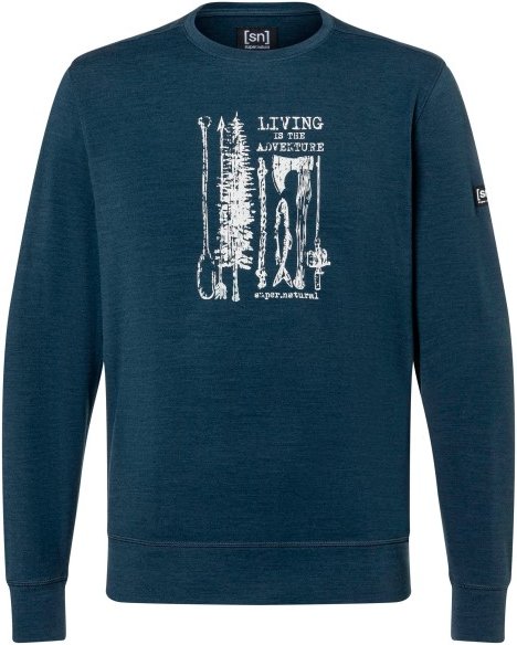super.natural - Fishing Adventure Crew - Pullover Gr M blau
