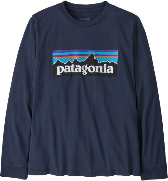 Patagonia - Kid's L/S P-6 Logo T-Shirt - Pullover Gr S blau