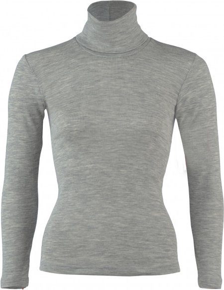 Engel - Women's Damen-Rolli L/S - Seidenunterwäsche Gr 46/48 grau