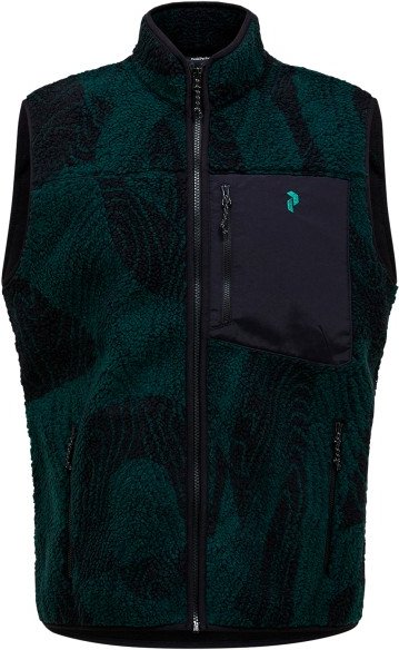 Peak Performance - Graphic Pile Vest - Fleeceweste Gr M schwarz