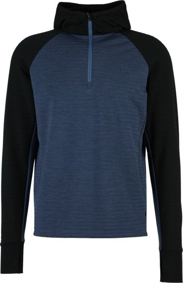 Stoic - MerinoFleece260 FlenSt. Half Zip with Hood - Merinohoodie Gr 3XL blau/schwarz