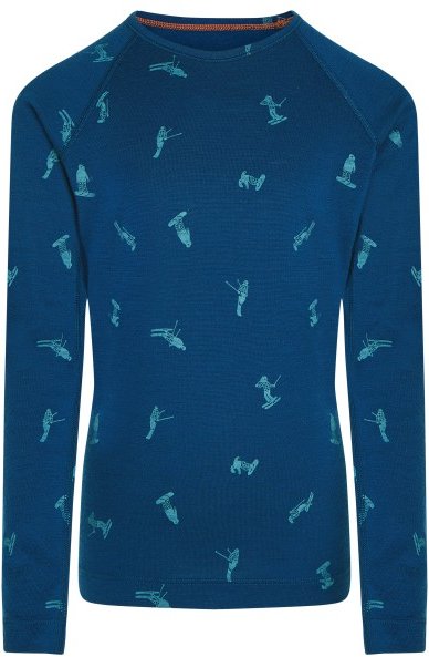 Icebreaker - Kid's Merino 200 Oasis L/S Crewe Snow Day - Merinounterwäsche Gr 140 blau