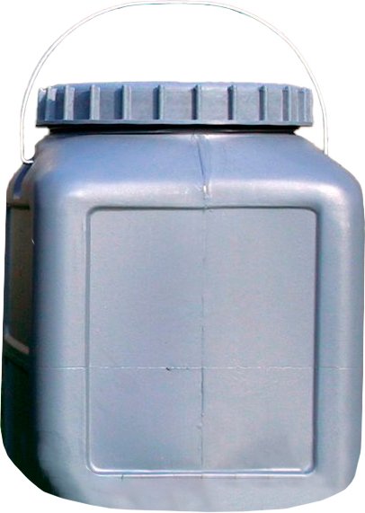 Basic Nature - Eckige Weithalstonne - Wasserträger Gr 25 l grau