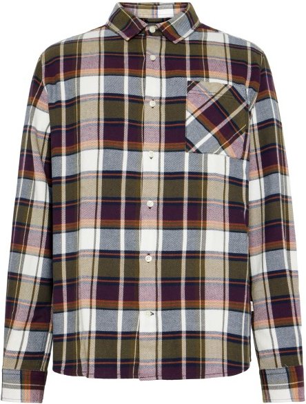Thumbnail - KnowledgeCotton Apparel - Regular Light Flannel Checkered - Hemd Gr 3XL grau