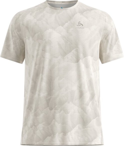 Odlo - Zeroweight Chill-Tec Print T-Shirt Crew Neck S/S - Laufshirt Gr L grau