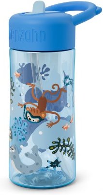 Affenzahn - Kid's Kunststoff Trinkflasche - Trinkflasche Gr 0,43 l blau