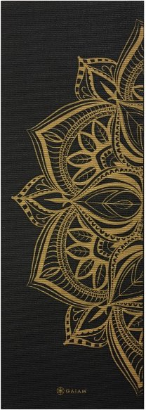 GAIAM - 6 mm Premium Metallic Yoga Mat - Yogamatte Gr 61 x 173 x 0,6 cm schwarz