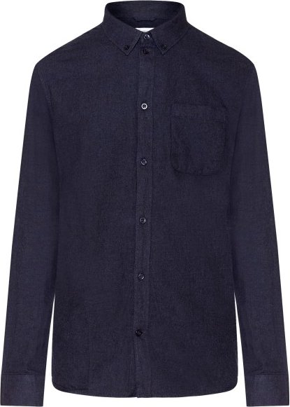 Thumbnail - KnowledgeCotton Apparel - Regular Fit Melangé Flannel Shirt - Hemd Gr 3XL blau