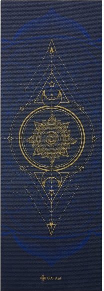 GAIAM - 6 mm Premium Metallic Yoga Mat - Yogamatte Gr 61 x 173 x 0,6 cm blau